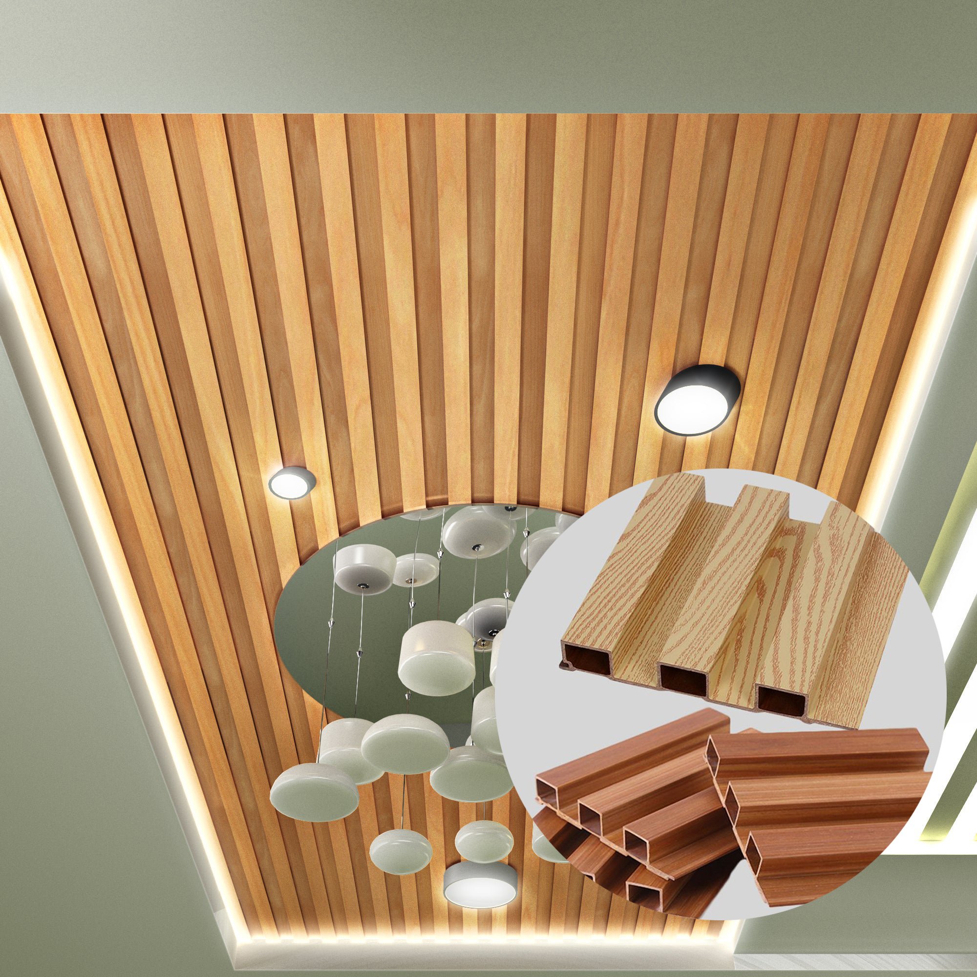 phenolic board wpc wall panel room design akustik panel flexible tile waterproof wood textured large wall