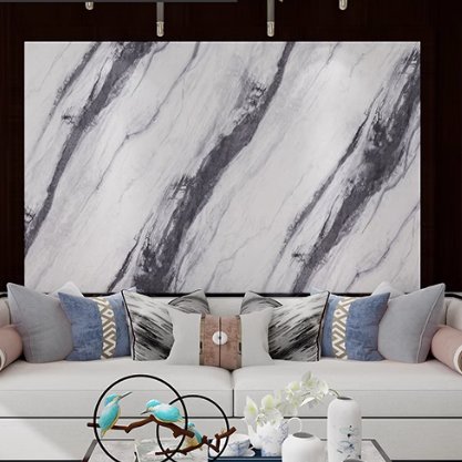 Bamboo wood fiber bamboo charcoal board marble white wall panel for background wall decoration PVC wall panel
