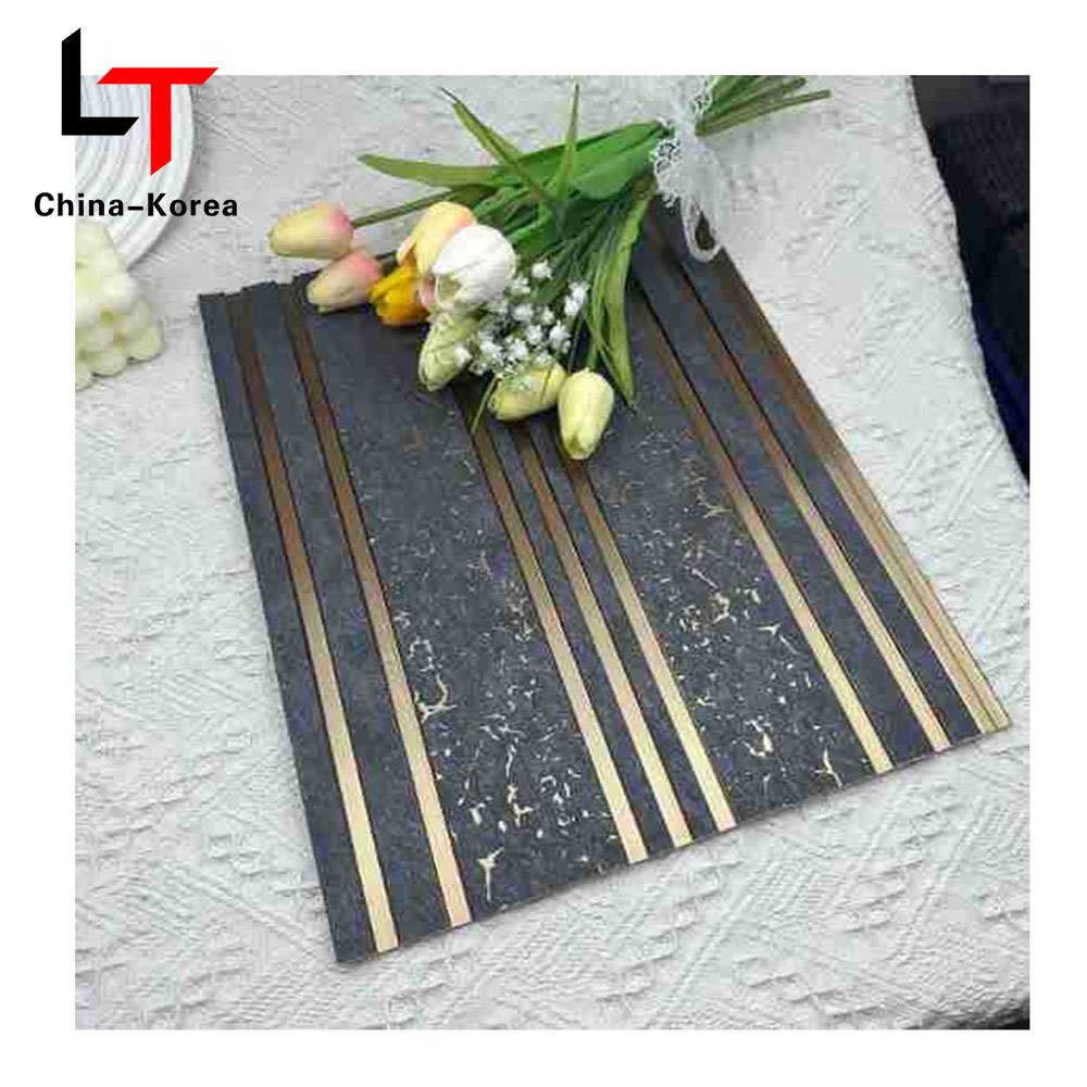 LT Best Selling PS Waterproof WPC fluted wall panels 3d Slat Acoustic Seamless fluted Wall Board For Home Decoration