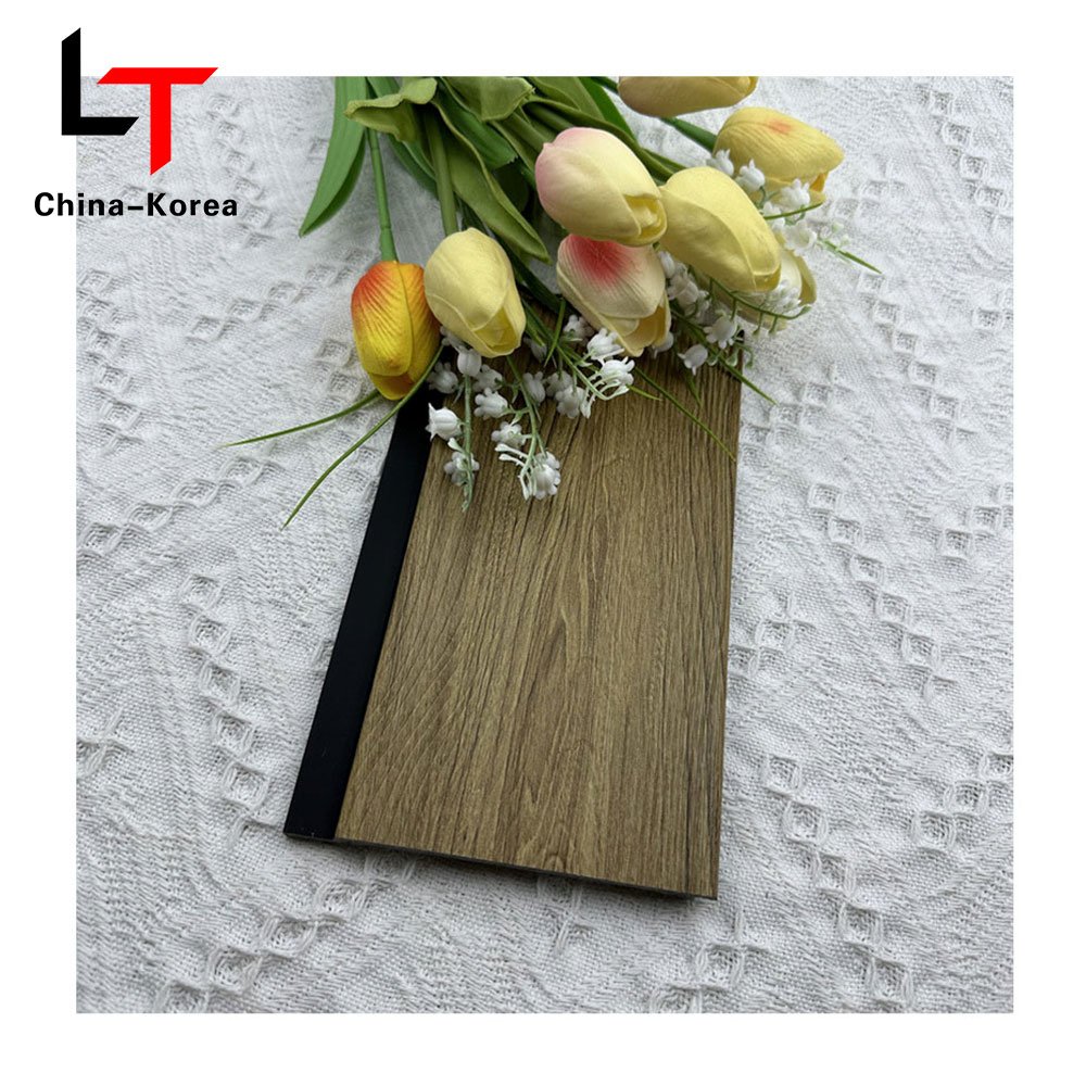 LT Best Selling PS Waterproof WPC fluted wall panels 3d Slat Acoustic Seamless fluted Wall Board For Home Decoration