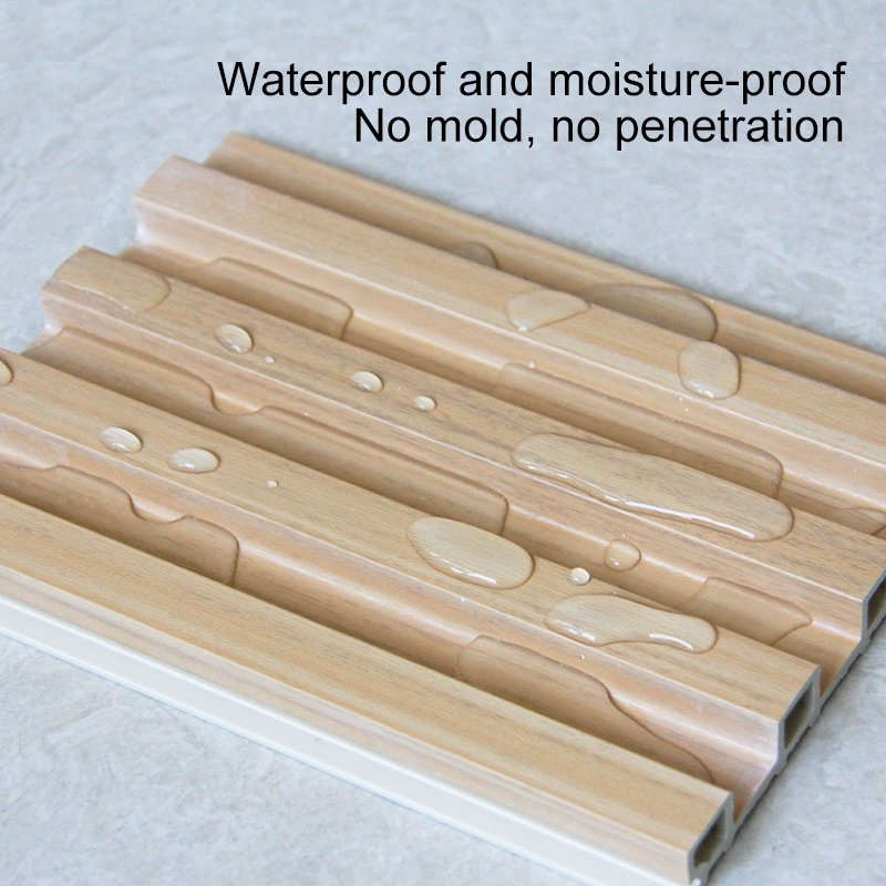 Sample Block Shandong Interior Wall Panels And Boards Decorative Lambrin Wpc Pvc Fluted Wood Wall Panel Decoration