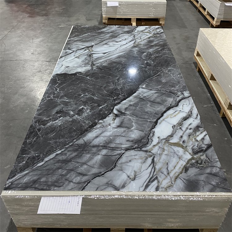 Wholesale Custom High Glossy Board Marble Sheet UV Print UV High Gloss Board For Interior
