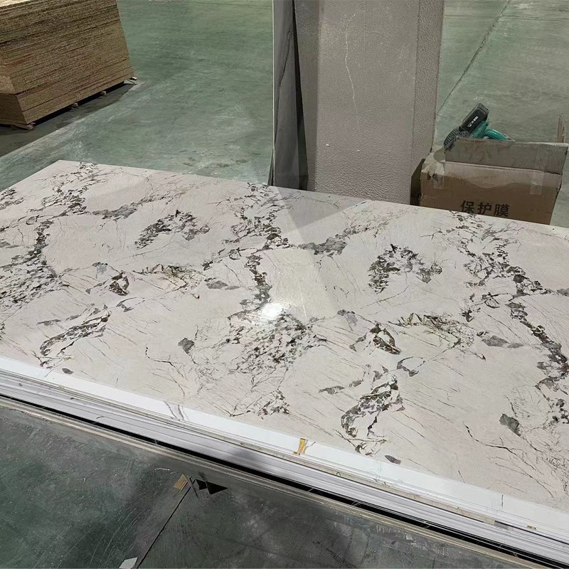 Hot sale good quality Marble grain fiber charcoal board high gloss uv marble pvc wall panels sheet ceiling