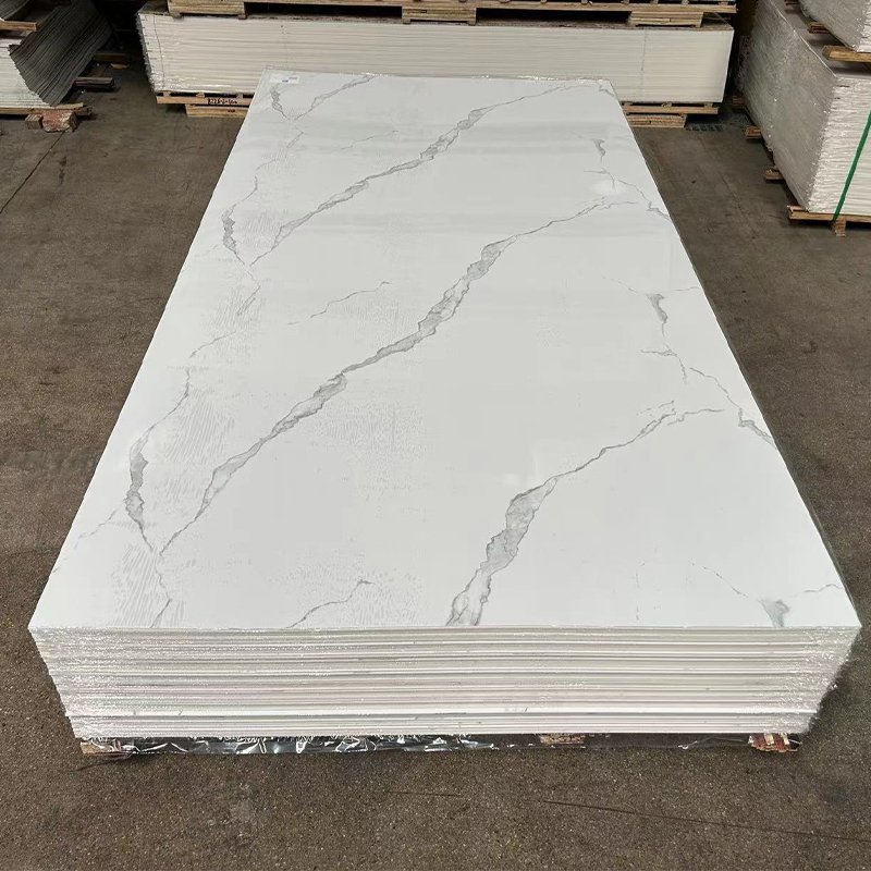Hot sale good quality Marble grain fiber charcoal board high gloss uv marble pvc wall panels sheet ceiling