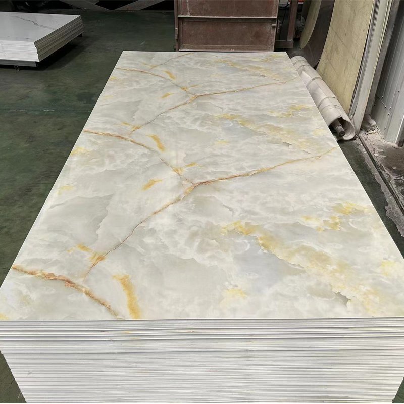 Hot sale good quality Marble grain fiber charcoal board high gloss uv marble pvc wall panels sheet ceiling