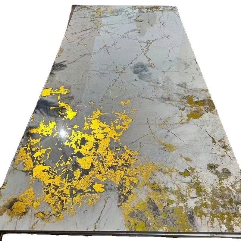 1220 * 2440 * 2mm Quick installation of indoor 3D marble UV wall panel decoration