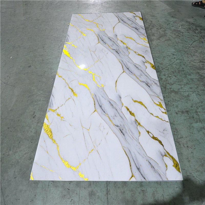 Professional Supply Uv Marble Sheet Production Line Pvc Marble Sheet Tv Wall Pvc Uv Board