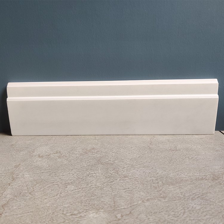 Home Modern White Plinth Corridor Skirting Board Trims PS Polystyrene Baseboard for Restaurant