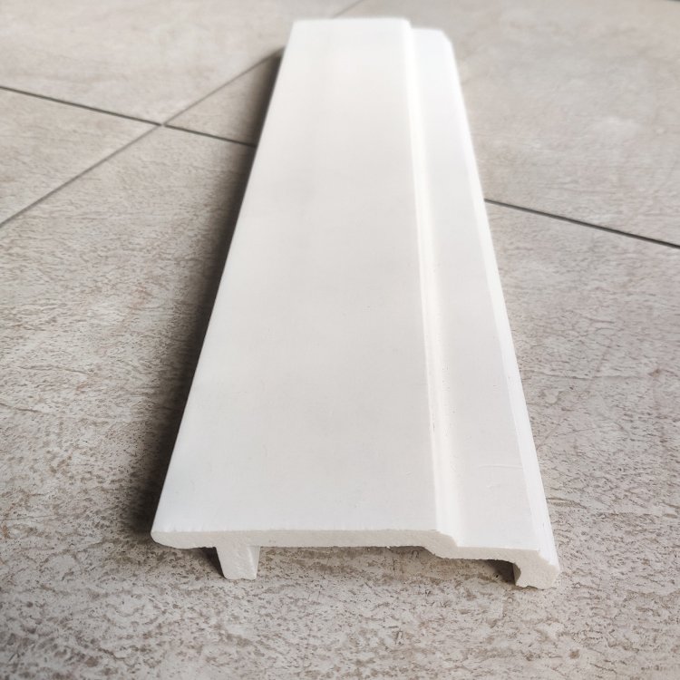 Home Modern White Plinth Corridor Skirting Board Trims PS Polystyrene Baseboard for Restaurant