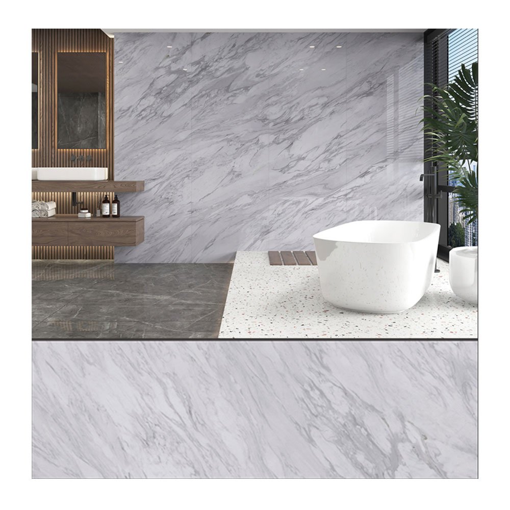 JINXING Cheap Price 3D Wall Decor UV Wall Panel Waterproof PVC Faux Replacement Wall Board For Living Room 1220*2440 3mm 2mm