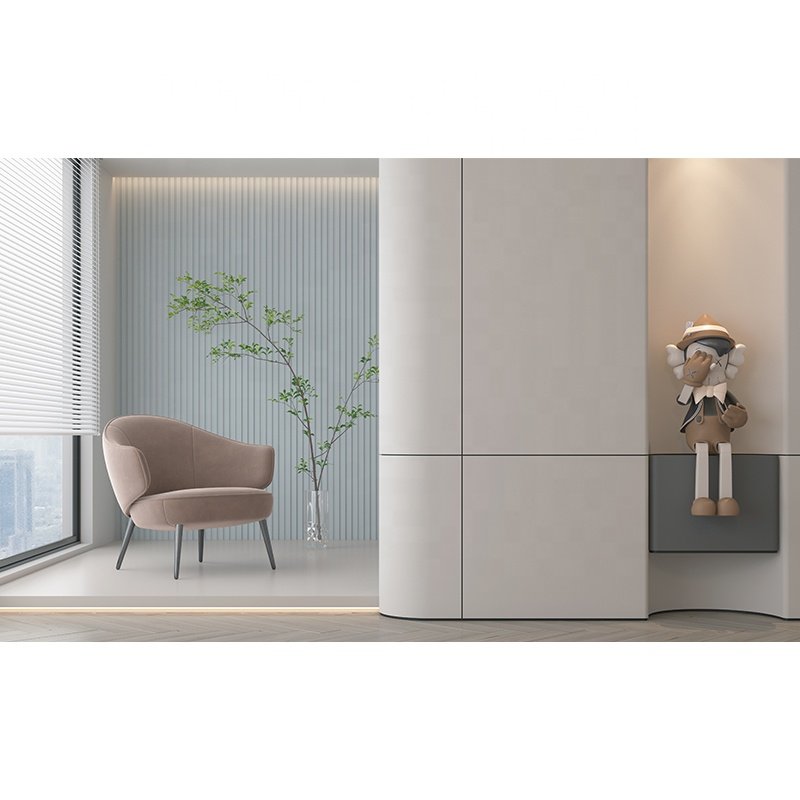 home hotel office hospital school interior wall decoration flute panel strip wall board slat wpc wall paneling