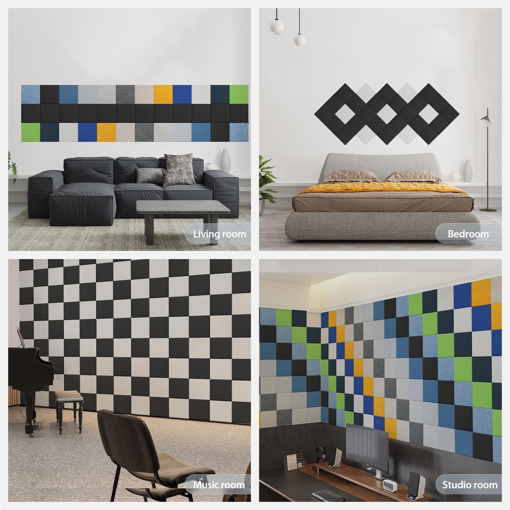 High density soundproof wall panel, sound-absorbing polyester sound-absorbing board, felt sound-absorbing wall panel