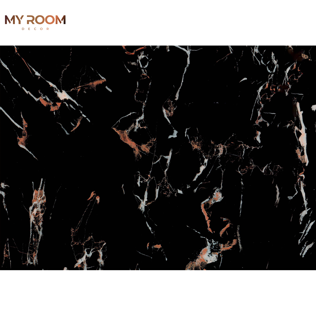 Modern High Gloss Black Marble UV Sheet Factory Price PVC & Plastic Indoor Office Graphic Design Solution Waterproof & Fireproof