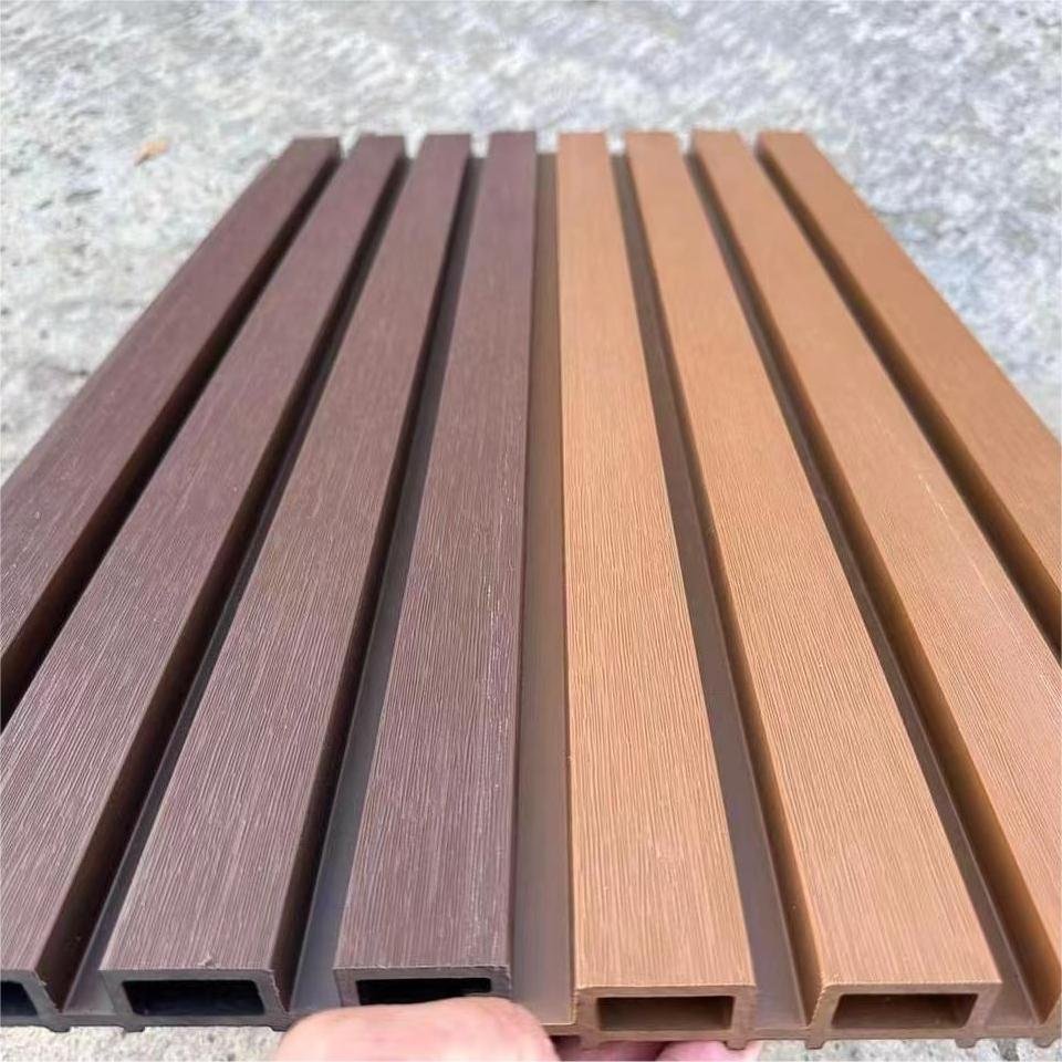 Outdoor Co Extrusion Decorative Board Facade Panel Wood Plastic Composite WPC Great Wall Cladding Panel