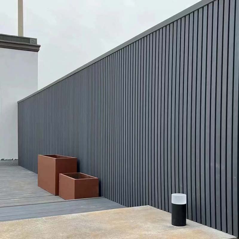 Outdoor Co Extrusion Decorative Board Facade Panel Wood Plastic Composite WPC Great Wall Cladding Panel