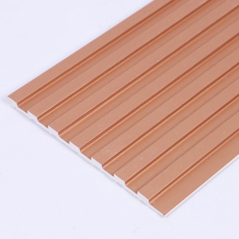 wholesale plastic fluted slat decoration 3d tv wall boards wps wall panel luxury plastic wood wooden panels