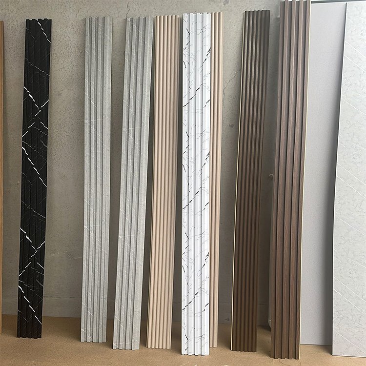 Waterproof Decorative Siding Panel Modern Home Interior Board Wall Panneau Mural 3D Fluted Panels Pvc Wall Cladding Panel