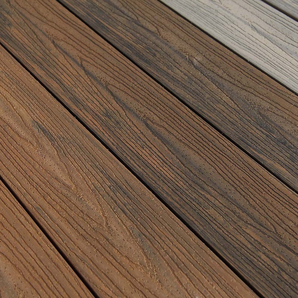 COOWIN Capped Weather Resistant WPC Decking Board Co-Extrusion Hollow Flooring