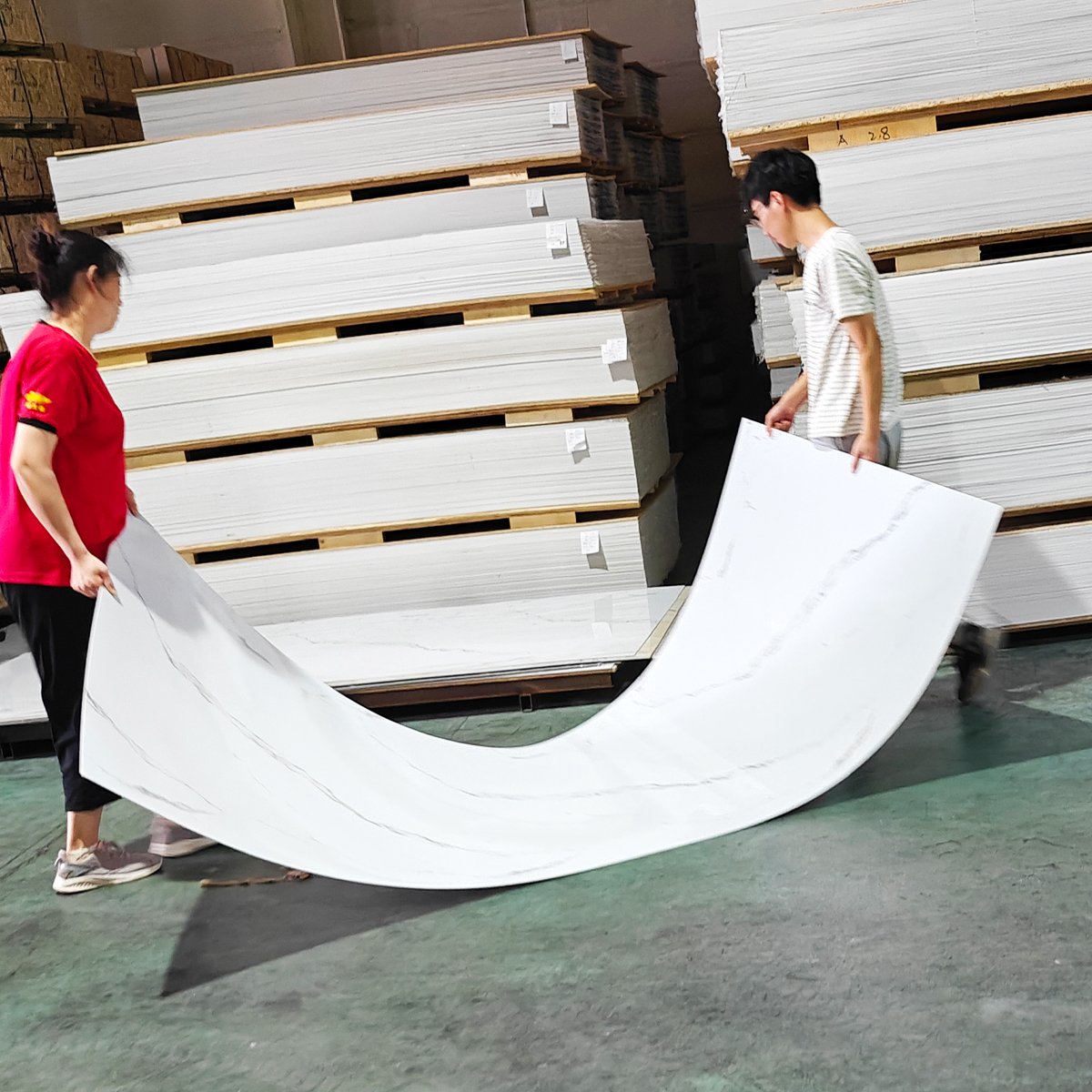 Foju 3mm Waterproof Interior Decorative PVC UV Marble Glossy Plastic Sheet Board Wall Panel UV marble sheet