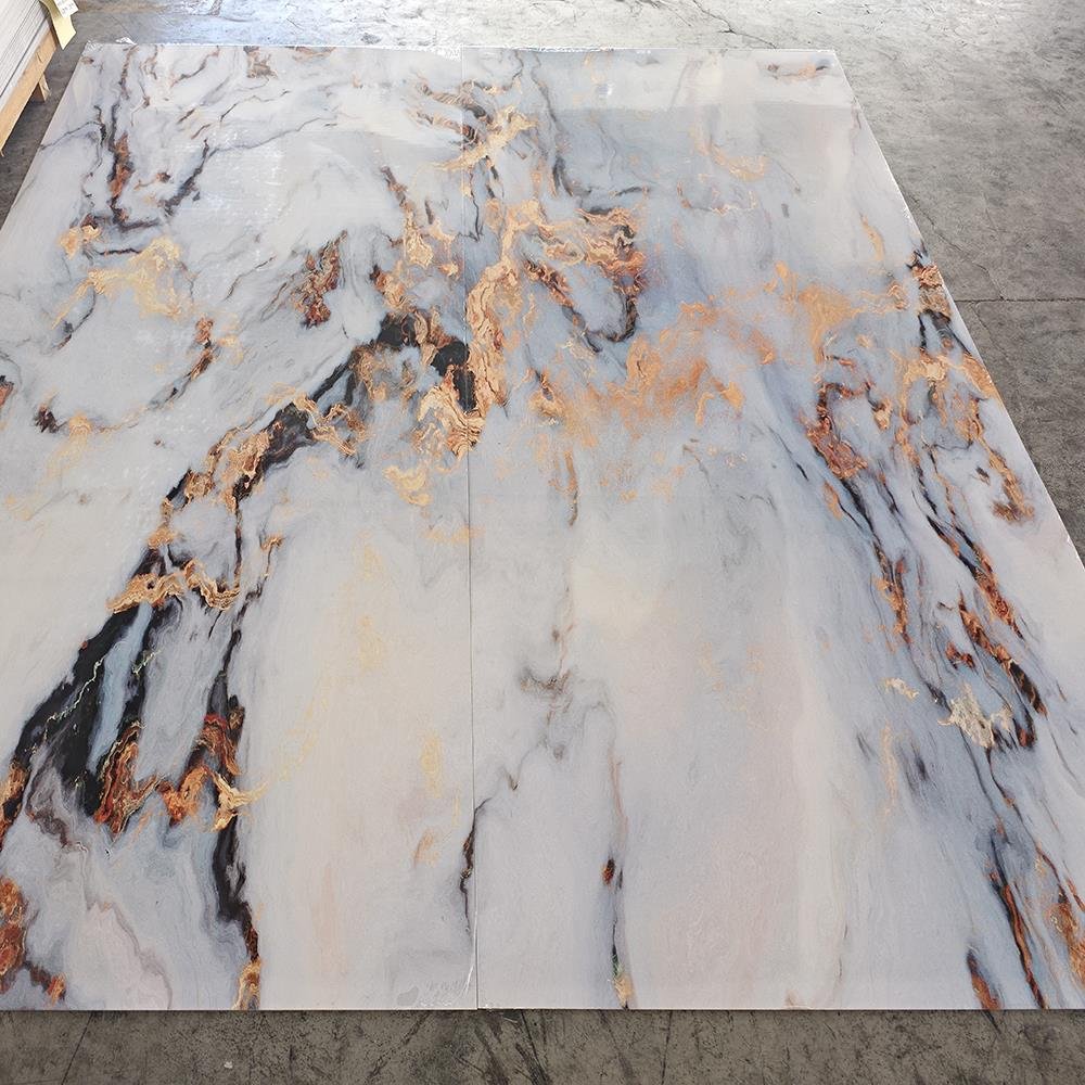 BingJie Interior decor Factory Direct Sale Uv marble Pvc wall Panels Pvc Cladding New Boards For TV Background Decoration