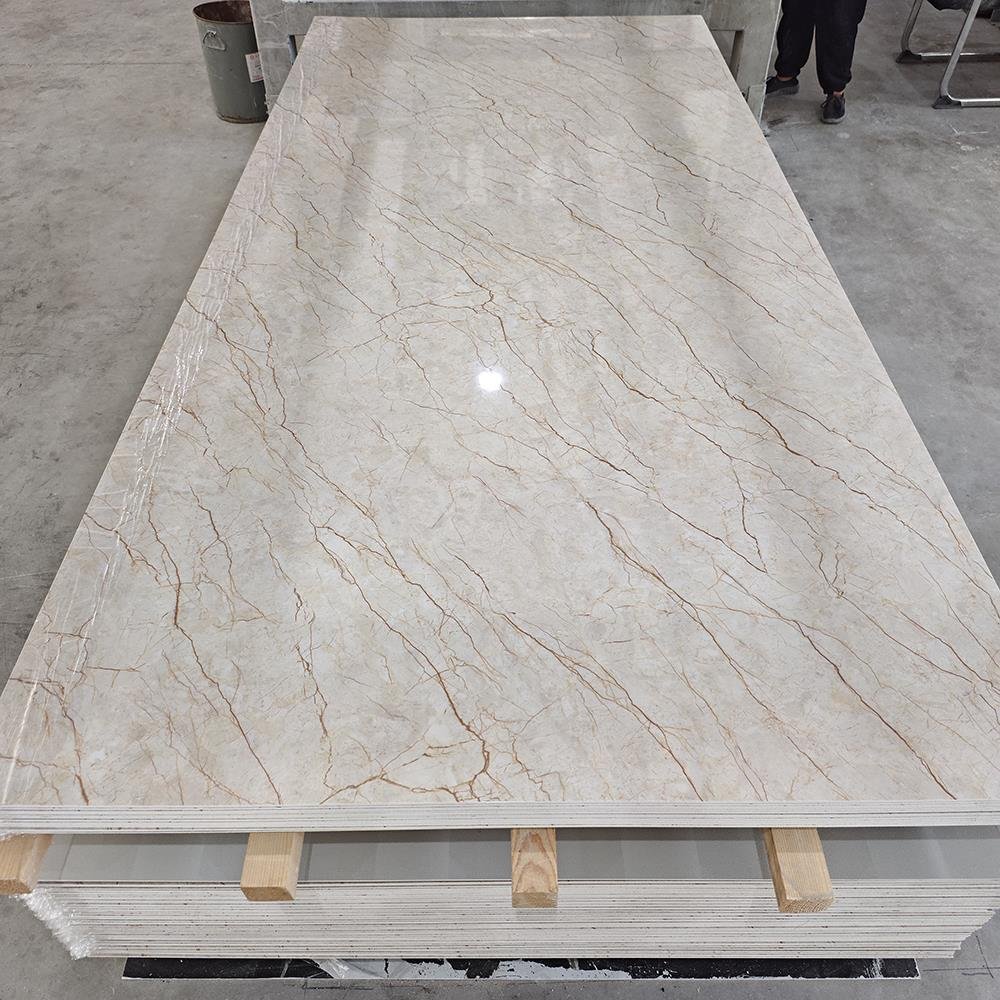BingJie Interior decor Factory Direct Sale Uv marble Pvc wall Panels Pvc Cladding New Boards For TV Background Decoration