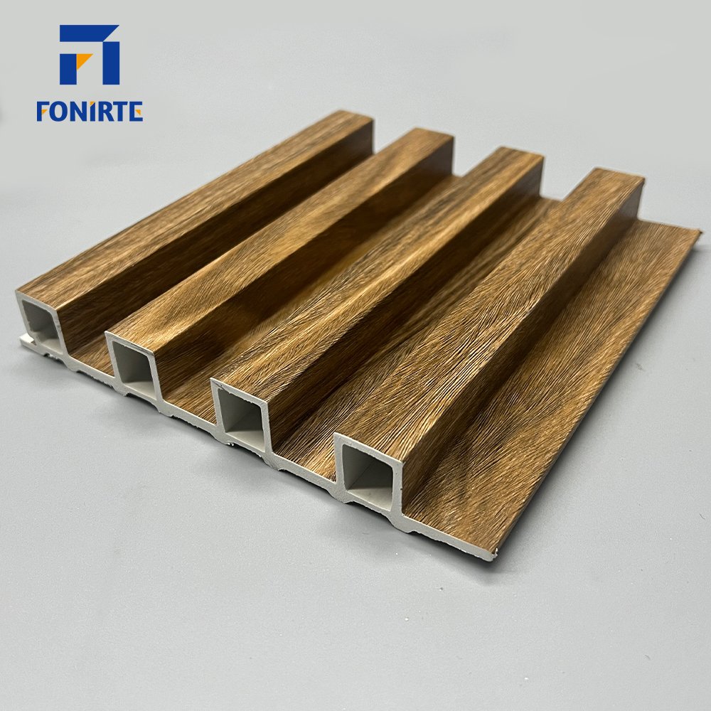 Factory Price Indoor Decor Wood Plastic Composite Pvc Cladding Fluted Wall Board Wpc Interior Wall Panel