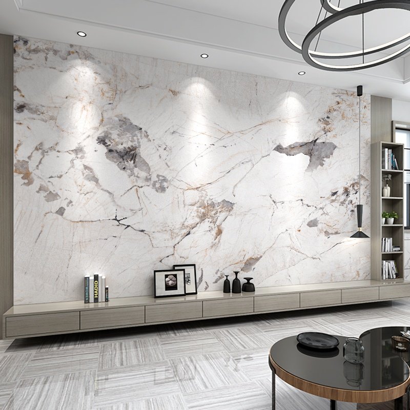 3D printing TV background wall, high gloss PVC stone plastic crystal board, marble UV board pvc marble sheet