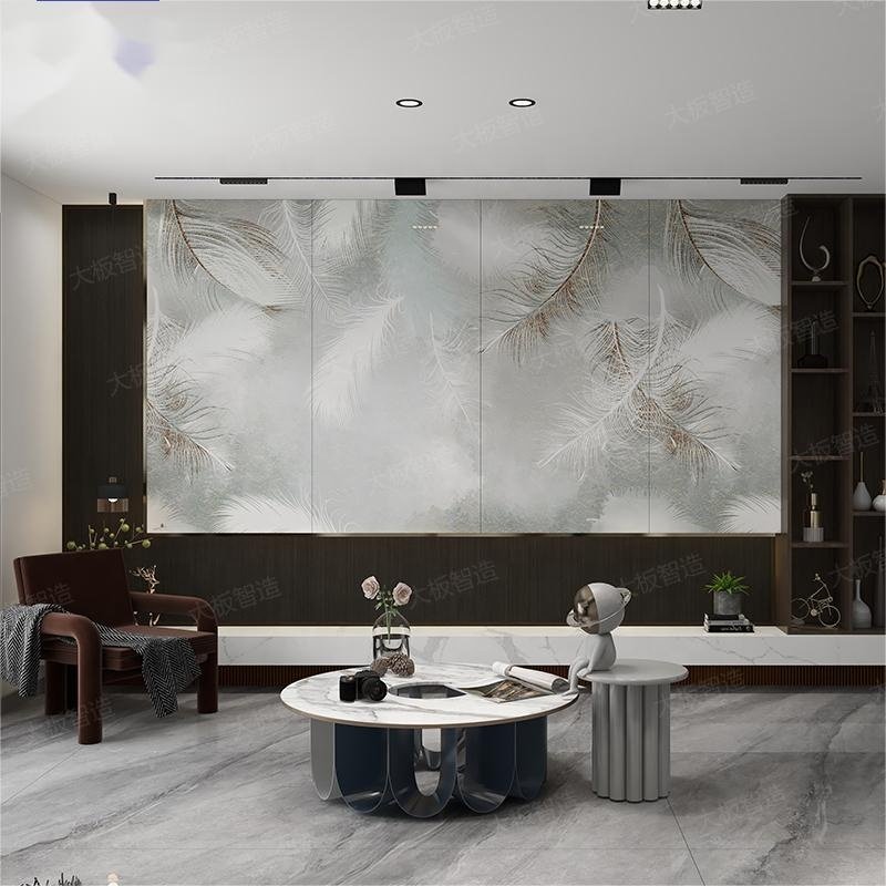 3D printing TV background wall, high gloss PVC stone plastic crystal board, marble UV board pvc marble sheet