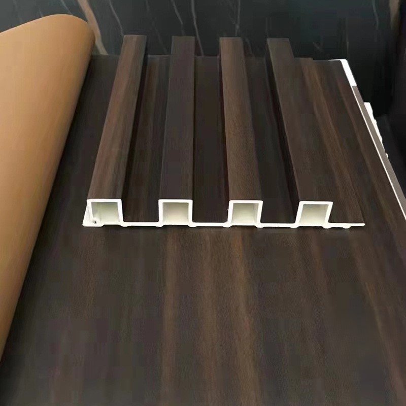 Wholesale Bamboo Fiber Decoration Material Grille Board Ecological Wood Concave Convex Board Background Wall Panel With Hole