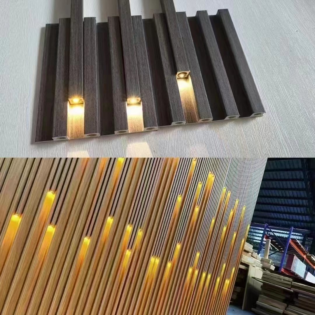 Family Design Wooden Wall Panels For The Living Room Wood Accent Walls Interior Pvc Wall Panels With Light