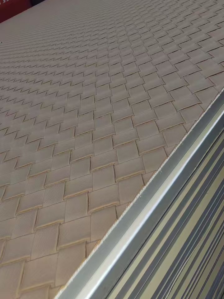 Factory PU Leather Luxury Decorative Wpc board fire Proof Wallpapers wall Panels Interior Spc Marble Wall Covering Panel