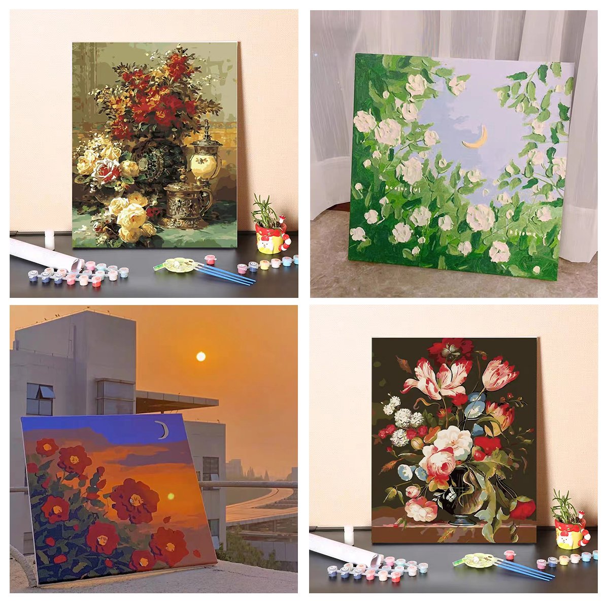 wholesale 30*40 Blank Cotton Canvas Panel for Painting Linen Board and Acrylic Paint Supply
