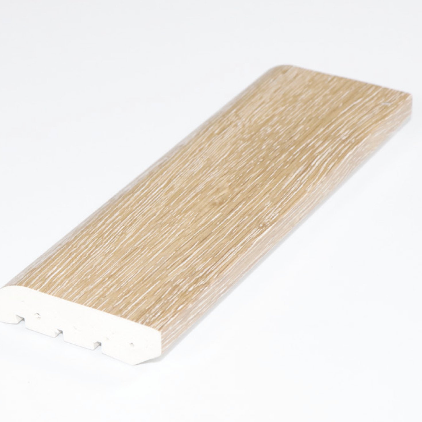 Waterproof SPC laminate flooring accessories plastic Flush Stair Nose trim wpc skirting board