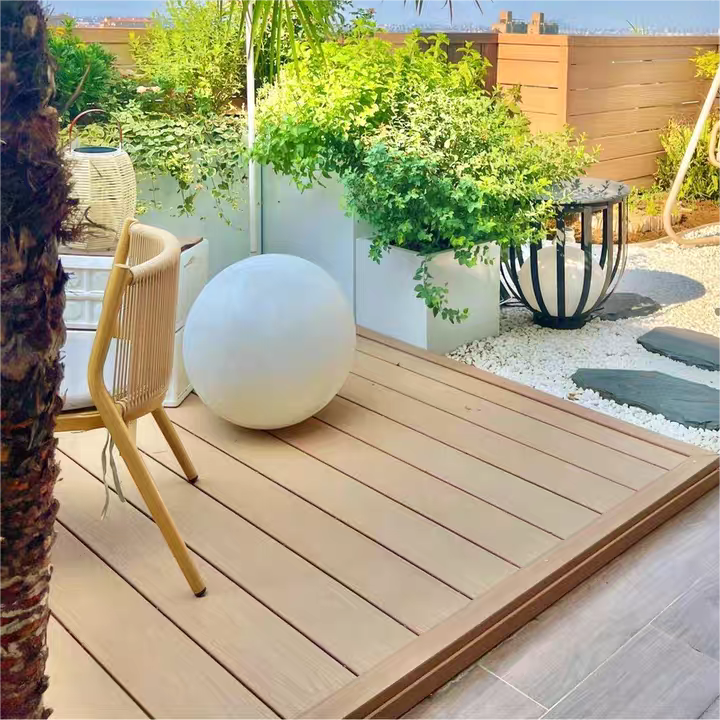 China production outdoor deck interlocking tile decking composite decking board