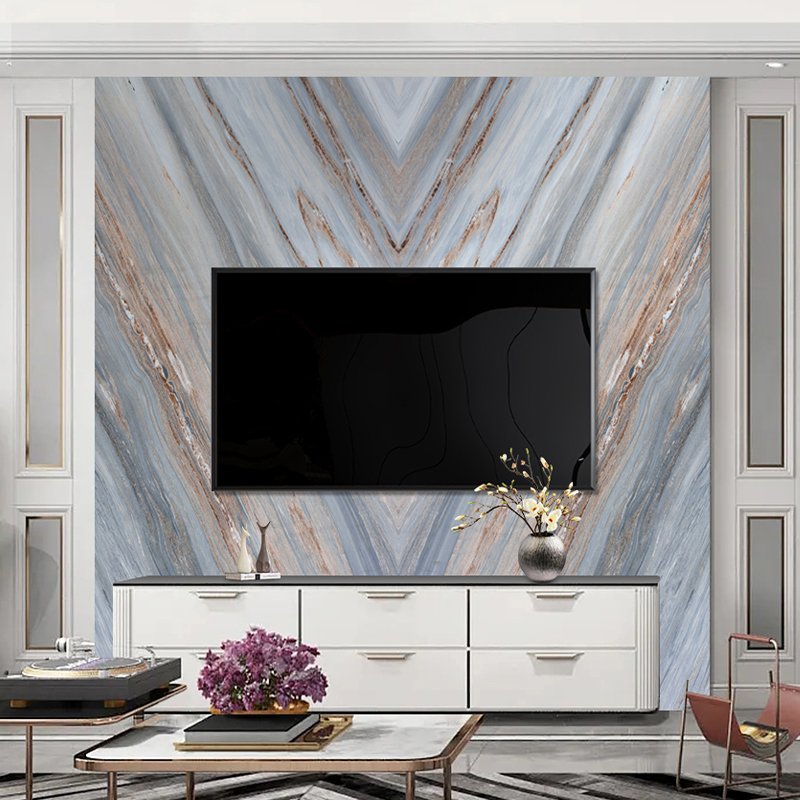 JSXH 3D PVC Wall Covering Board for Hotel Decor New Ceiling Panel 3mm UV Marble Sheet
