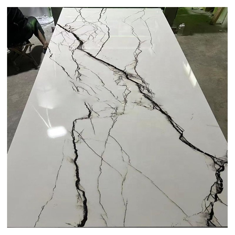 JSXH 1220x2440mm Hot Stamping Uv Resistance Pvc Plastic Wall Siding Panel Coating Wall Panel Pvc Uv Marble Sheet For House Wall