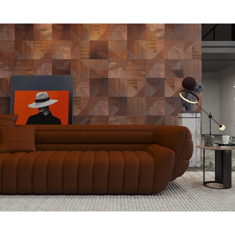E&R Wood Solid Wood Carving Fluted Planks Wood Grain Wall Board White Oak Decorative Parquet Wall Panel Cladding