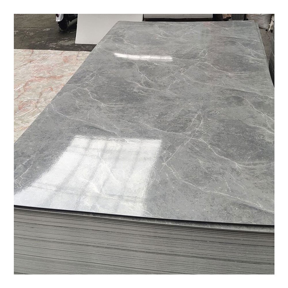 JINXING Recycled Plastic 3D Bright UV Wall Panel Carbon Slate Wall Decor Replacement Board For Interior Decoration 1220*2440 3mm