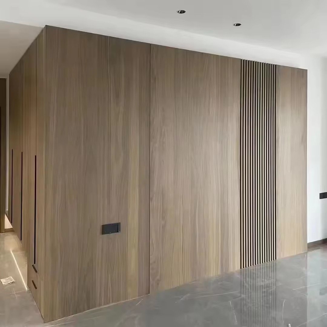 interior Bamboo Charcoal board wood veneer Wall decor Panel Pvc Interior 5mm 8mm Waterproof Wallboard Metallic 9mm Wall Cladding