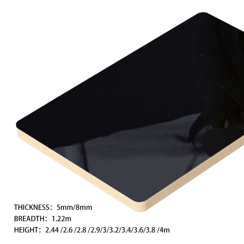 China Aveeno Laminated Color Interior Decoration Reflective Mirror Wall Panel Black Bamboo Charcoal Mirror Wall Board