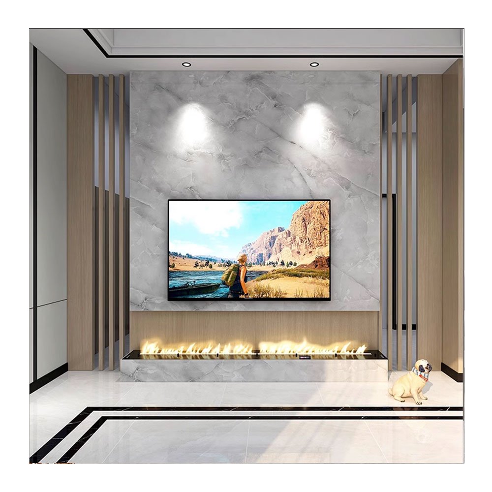 JINXING Cheap Price 3D Wall Decor UV Wall Panel Waterproof PVC Faux Replacement Wall Board For Living Room 1220*2440 3mm 2mm