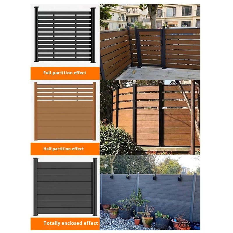 Second-Generation Co-Extruded WPC Fence Board Factory Direct Supply Outdoor Wood-Plastic Wall Partition House Courtyard Outdoor
