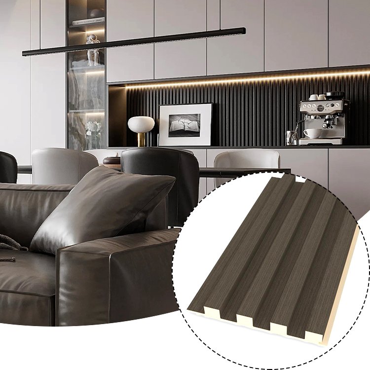 High quality Wooden Grain PVC Wpc Wall Panels Indoor 3d Wall Panel Designs for Decoration