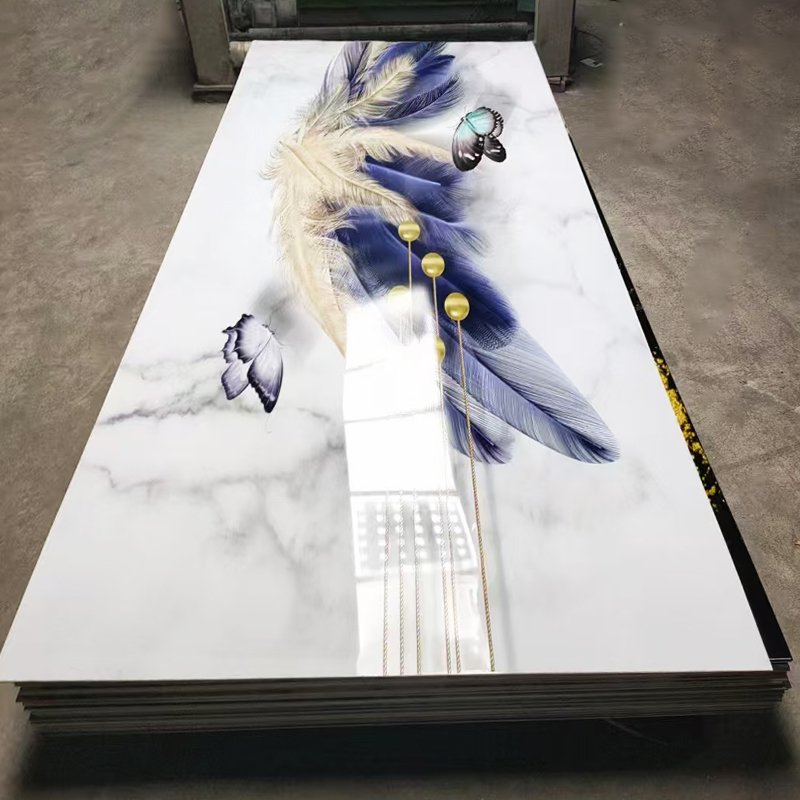 Waterproof PVC panel ceiling 3D UV board wall panel interior decoration wall cladding wallboard designs marble well panel