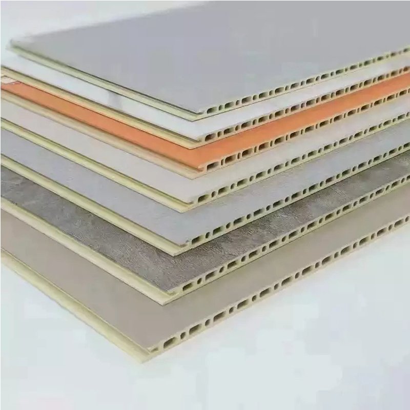 Top Sell Quality wall sheet moisture proof waterproof interior decorative Board pvc Bamboo fiber WPC Integrated wall panels