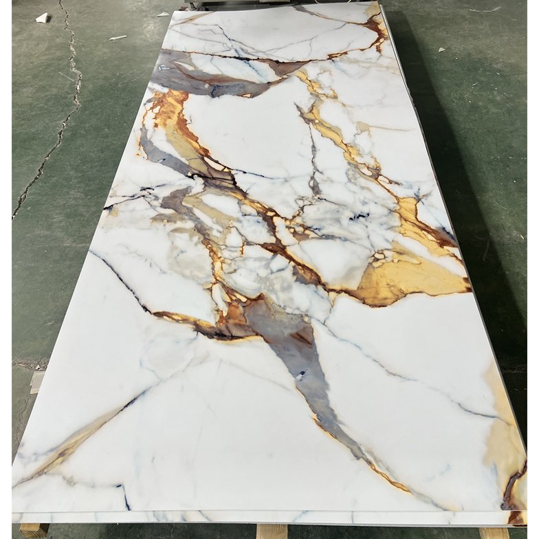 cheapest alternative marble laminated uv pvc marble sheet uv board for TV wall