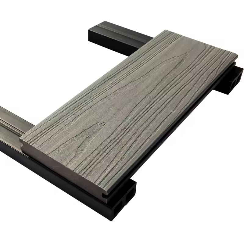 Modern Design Waterproof Composite Board Deck WPC Outdoor Weather Resistant WPC Decking Patio Balcony