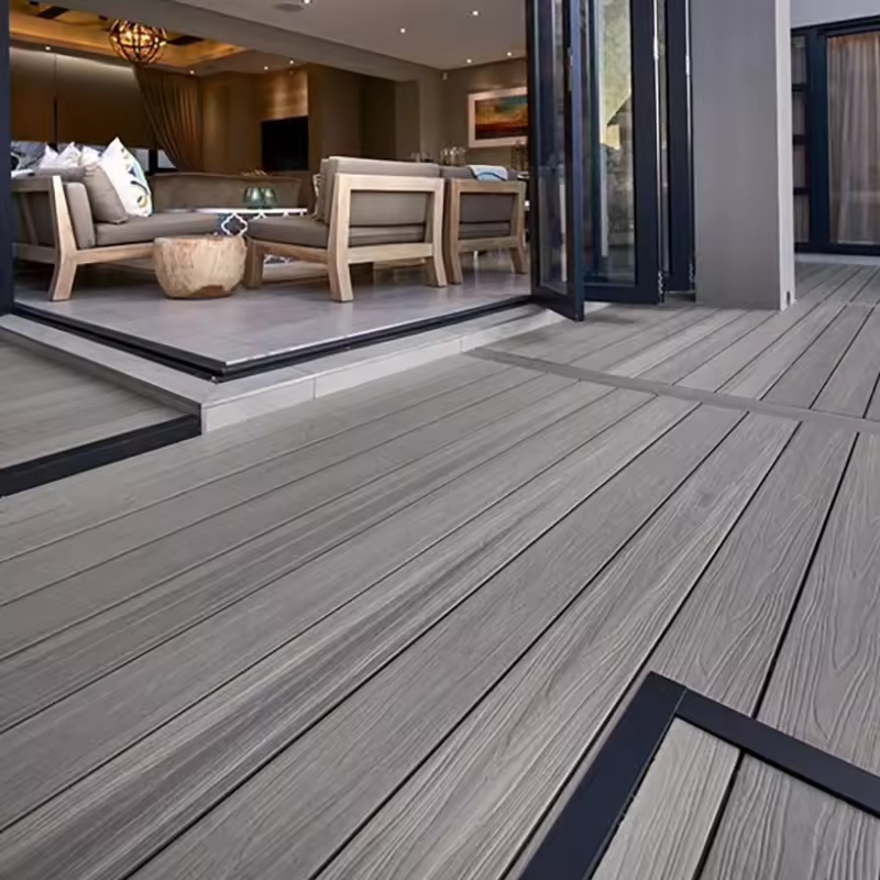 Modern Design Waterproof Composite Board Deck WPC Outdoor Weather Resistant WPC Decking Patio Balcony