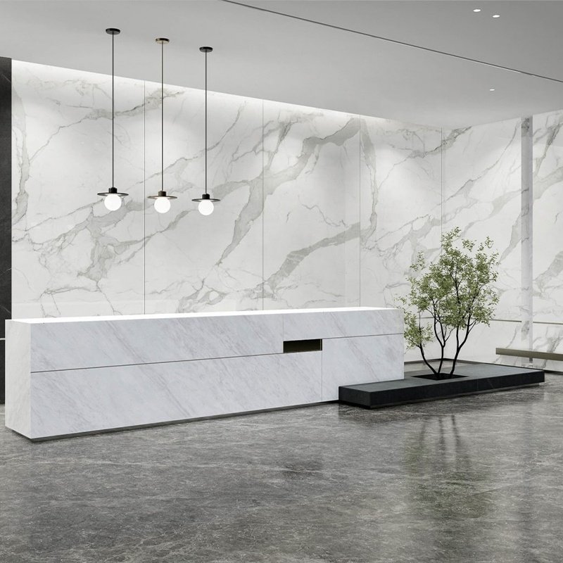 High-end Marble Connect Pattern Wall Board Highlight Decorative WPC Wall Panel