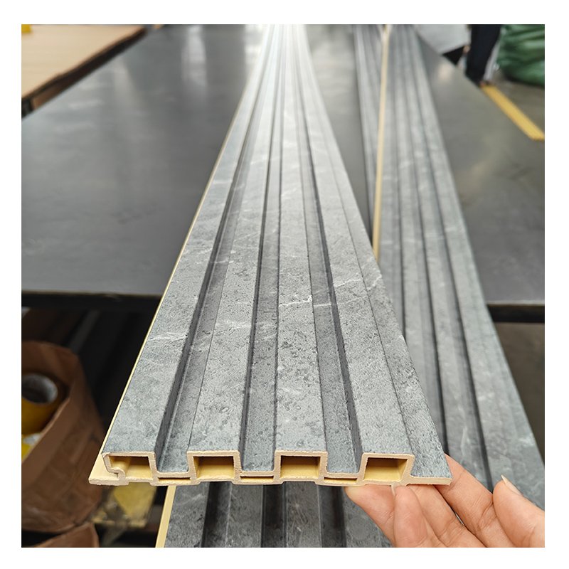 Modern Decorative High Quality Waterproof Wpc Wood Plastic Fluted Wall Panel Board For Interior